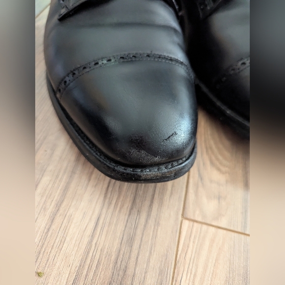 Allen Edmonds Black Leather Corporate Casual Shoes In A...